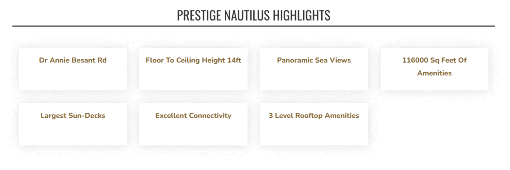 Ultra Luxury Apartments in Worli | Prestige Nautilus